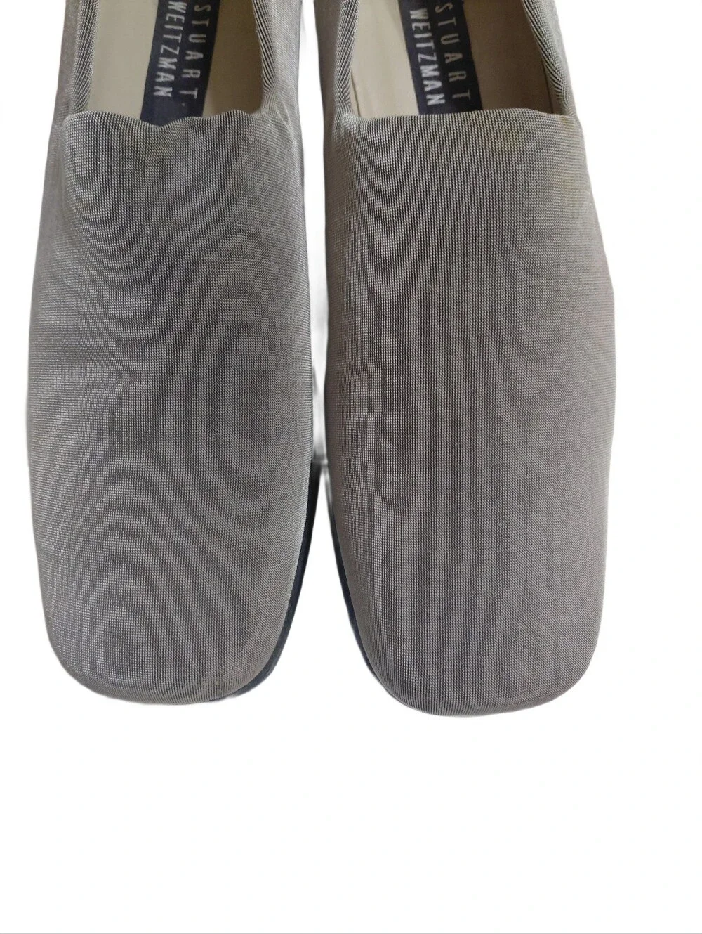 Stuart Weitzman Gray Fabric Slip-On Loafers Women's Size 9 M